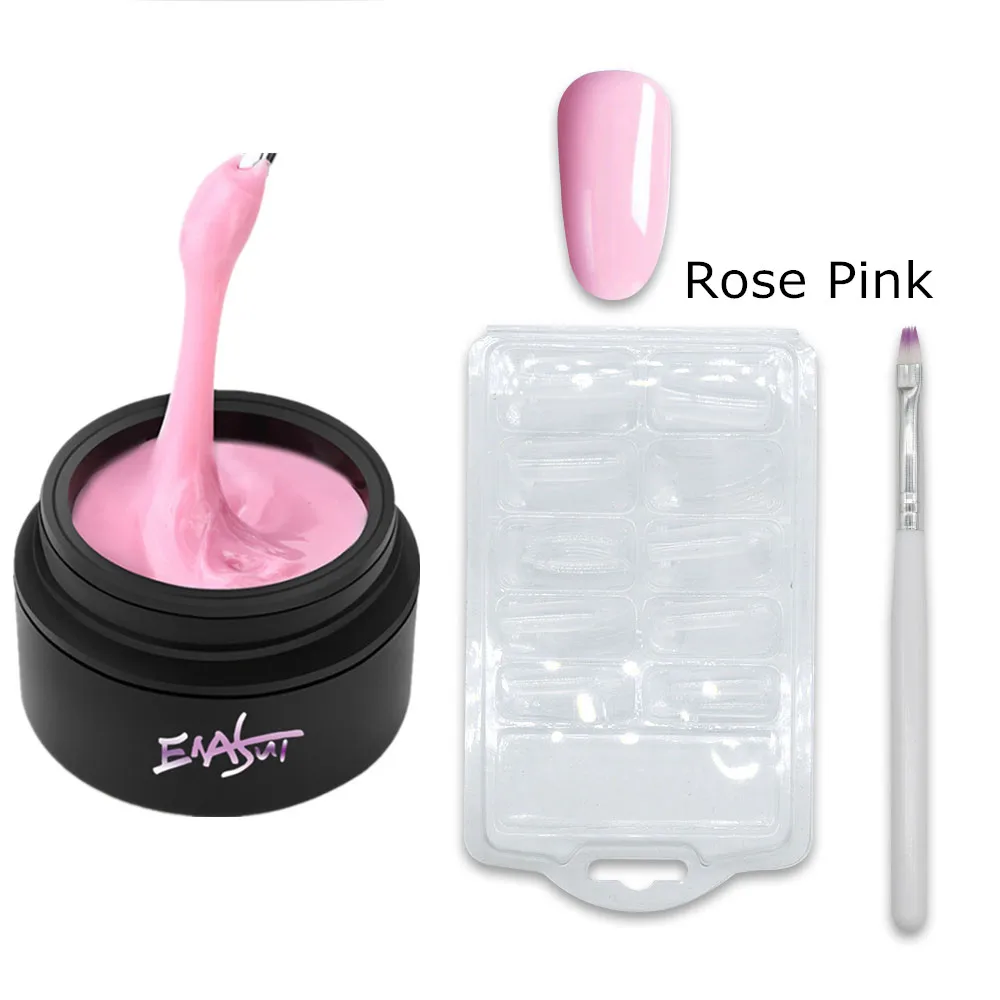 Rose Pink ENASUI, 3 шт./комплект, полигель для ногтей для быстрого наращивания, строительный Гель-лак для ногтей, розовый, белый, прозрачный, обнаженный, впитывающий, УФ светодиодный, строительный, удлиняющий гель - Цвет: Rose Pink