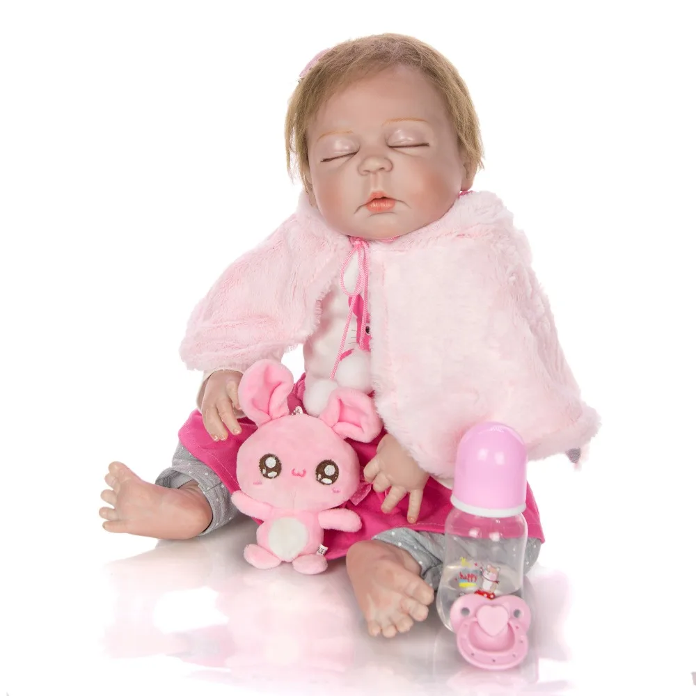 Corpo de silicone completo Reborn baby doll 2" 57 см живой Новорожденный bebe куклы reborn Малыш bonecas дети playmate Игрушки