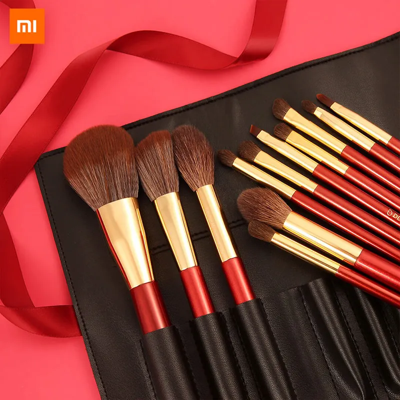 Xiaomi Mijia DUcare Агат красный набор кистей для макияжа Подарочная коробка инструменты для красоты удобный карандаш для бровей кисть для пудры кисть для основы