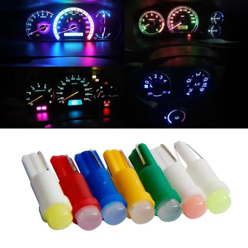 1pcs Car Interior T5 LED 1 SMD DC 12V Light Ceramic Dashboard Gauge Instrument Auto Side Wedge Lamp Bulb | Автомобили и мотоциклы