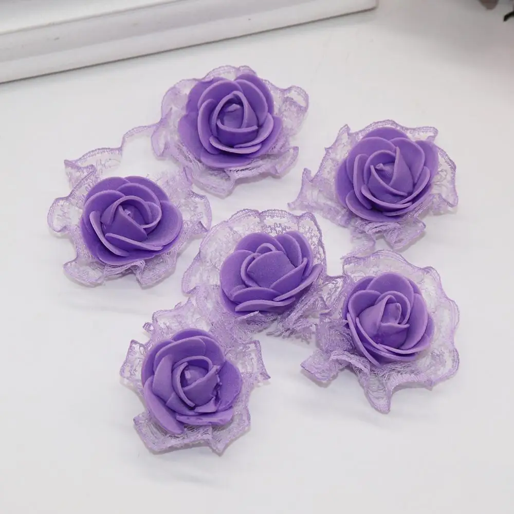 20шт искусственный цветок ПЭ пена кружева роза для украшения свадьбы DIY скрапбукинг ручной работы аксессуары венок цветок
