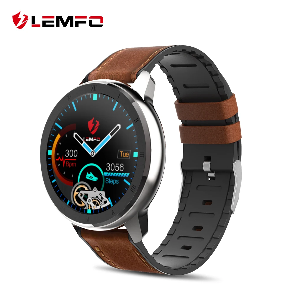 Умные часы LEMFO ELF2 PPG + ECG 1 3 дюйма Полный Круглый сенсорный экран 360*360 HD разрешение