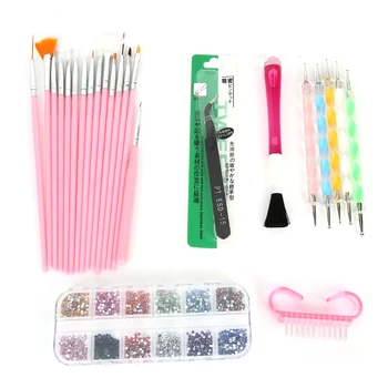 

Acrylic Nail Kit Nail Dotting Pen Rhinestones Decoration Nail Art Brush Tin Foil Paper Manicure Tool Set