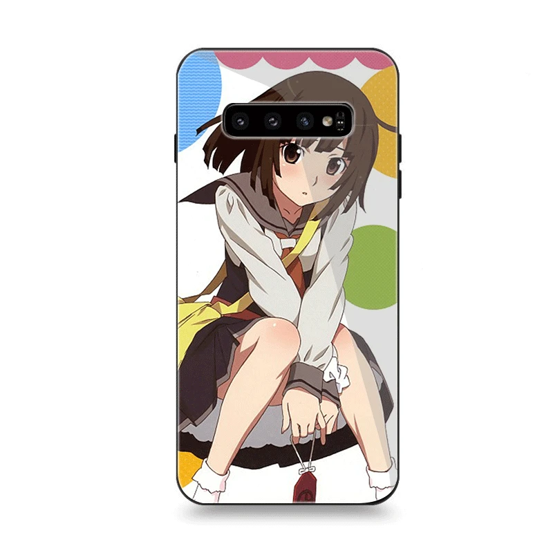 Phone Case Glass For Samsung A10 A20 A30 A40 A50 A60 A70 S7 Edge S8 Plus Note 8 9 S10 Cover Series Sengoku Nadeko Monogatari