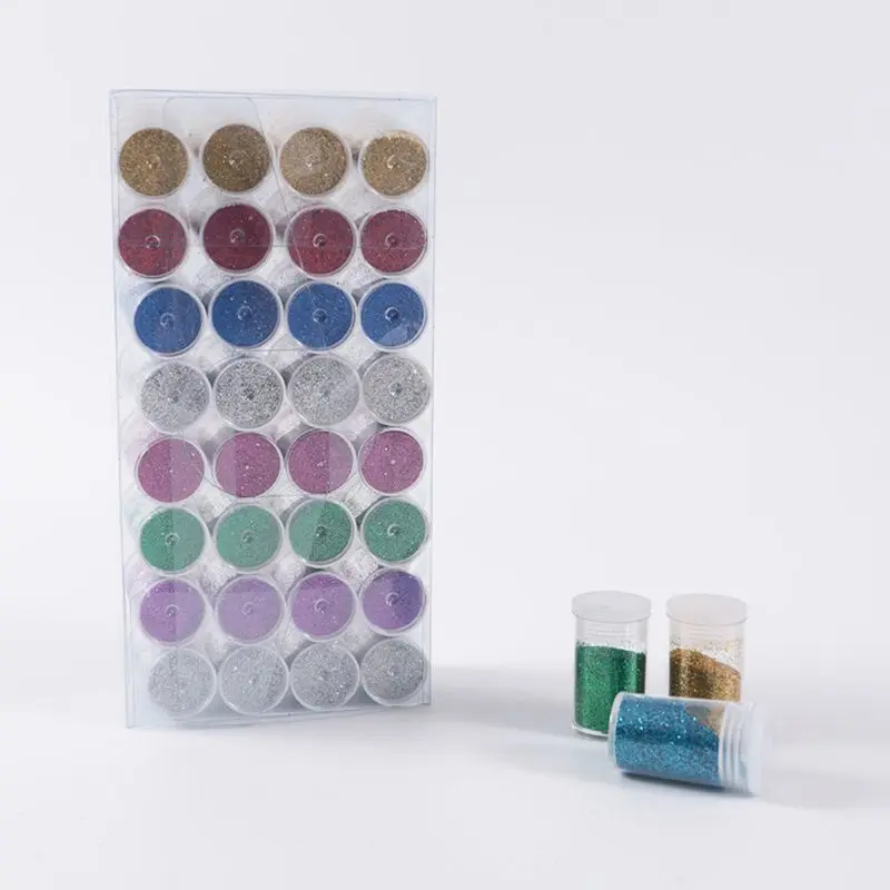 

32 Colors Bright Pigment Epoxy Resin Jewelry Glitter Powder Quick Sand Filler