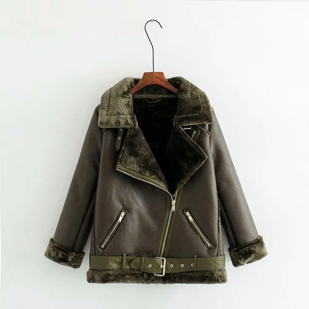 Ветровка пальто свободного кроя женщина - Цвет: Army green