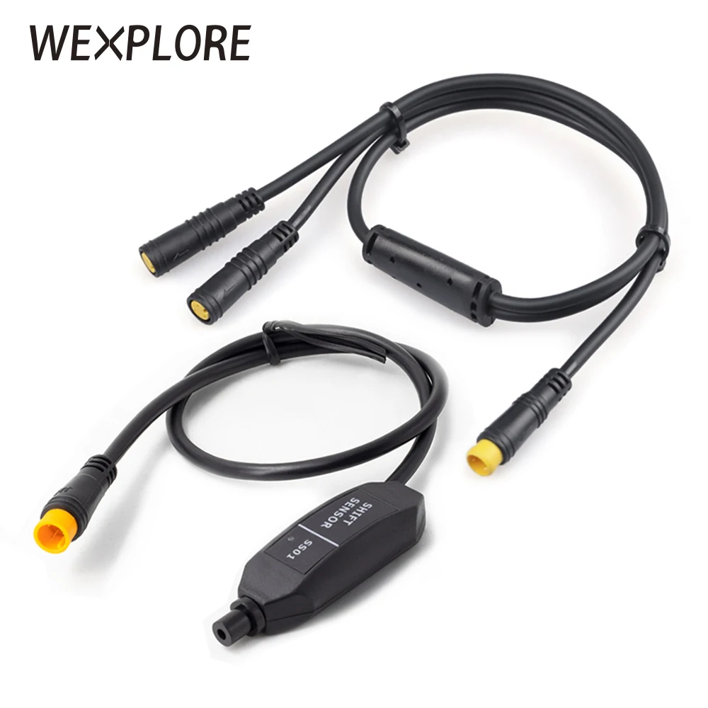 

eBike Gear Shift Sensor and Extension Cable for Bafang BBS01 BBS02 BBSHD Motor With Bafang 1T2 Y Extension Cable and Gear Sensor