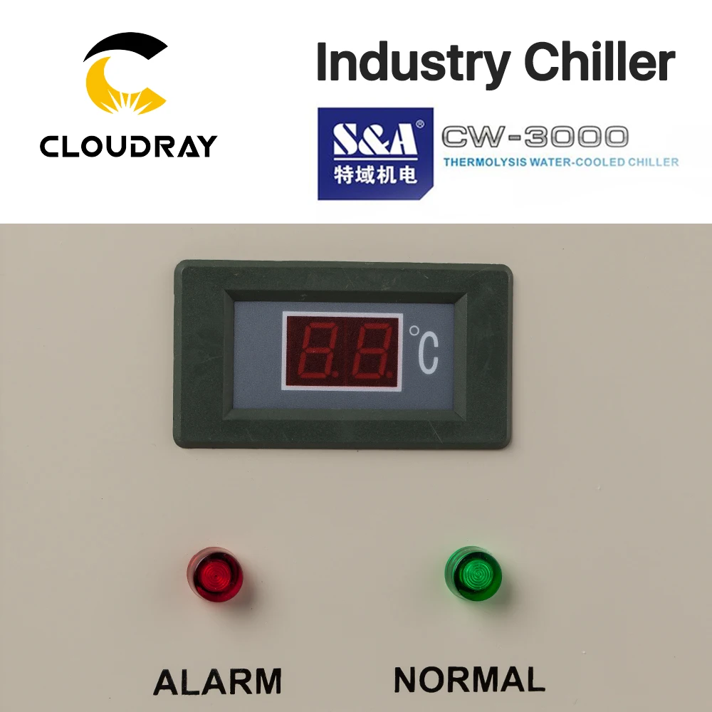 Промышленный водяной охладитель Cloudray S & A CW3000 для CO2 лазерной гравировальной