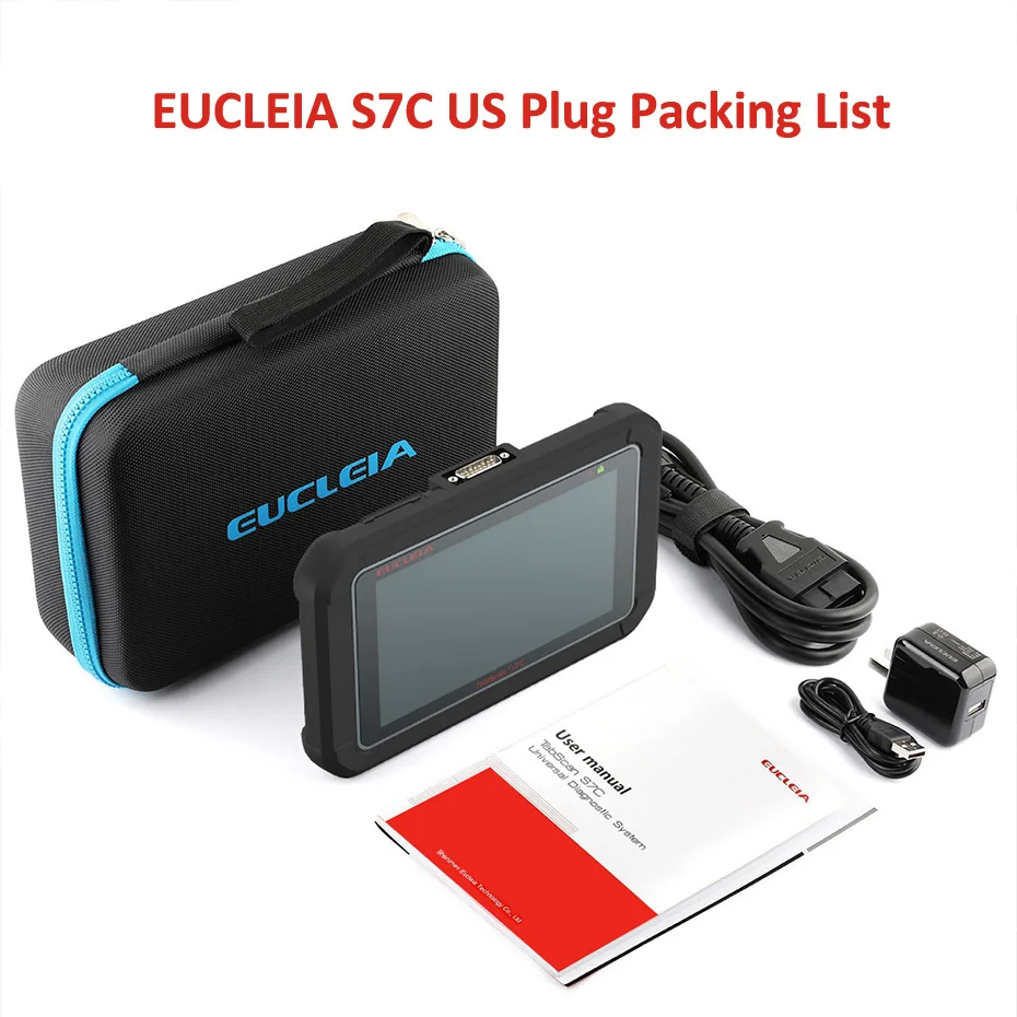 EUCLEIA S7C OBD2 автомобильный сканер полная система OBD2 автомобильный диагностический инструмент ABS SAS EPB DPF масляный Сервис Сброс OBD автоматический сканер ODB - Цвет: US Plug