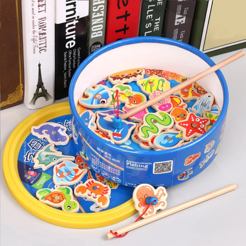 

40pcs Children Number Letter Magnetic Fishing Game Children's Game Magnet Fish Toy Game Educational Developing Toys For Children