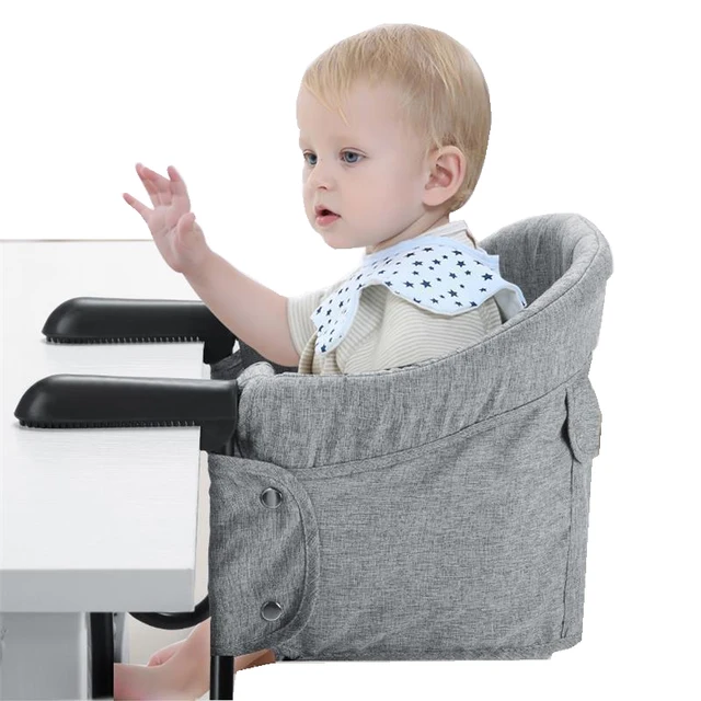 Trona plegable portátil con rodillos para bebé, silla de comedor para  niños, silla de alimentación - AliExpress