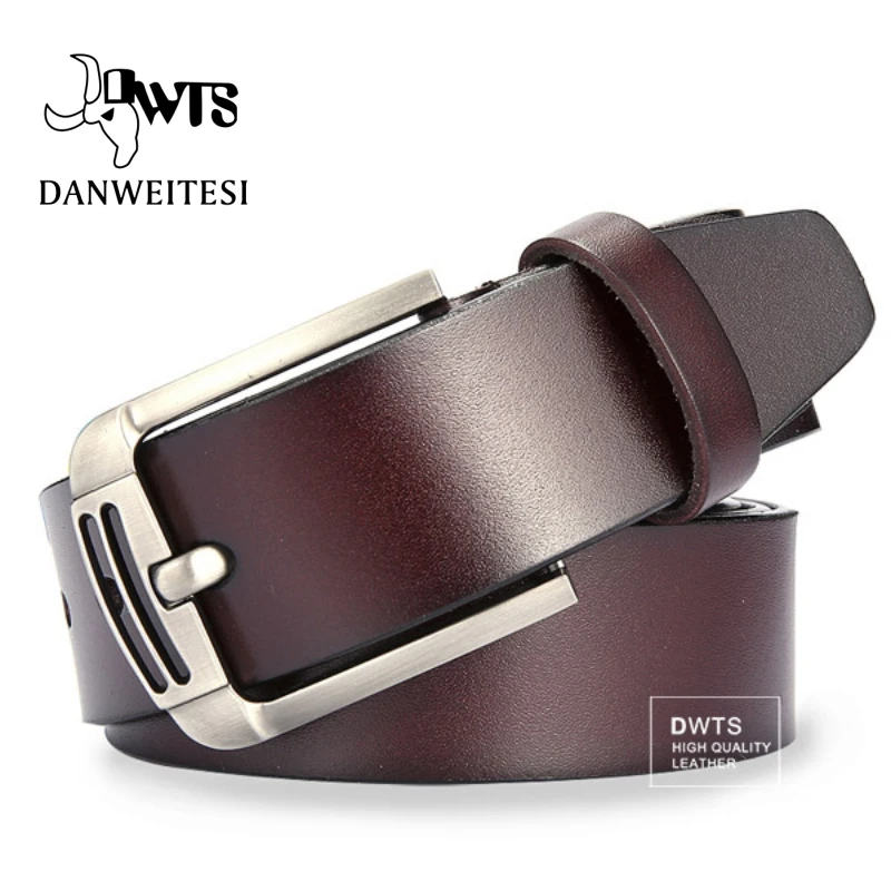 [DWTS]Men Belt Male High Quality Leather Belt Men Leather Pin Buckle Fancy Fashion Luxury Vintage Jeans Designer Free Shipping snap belt