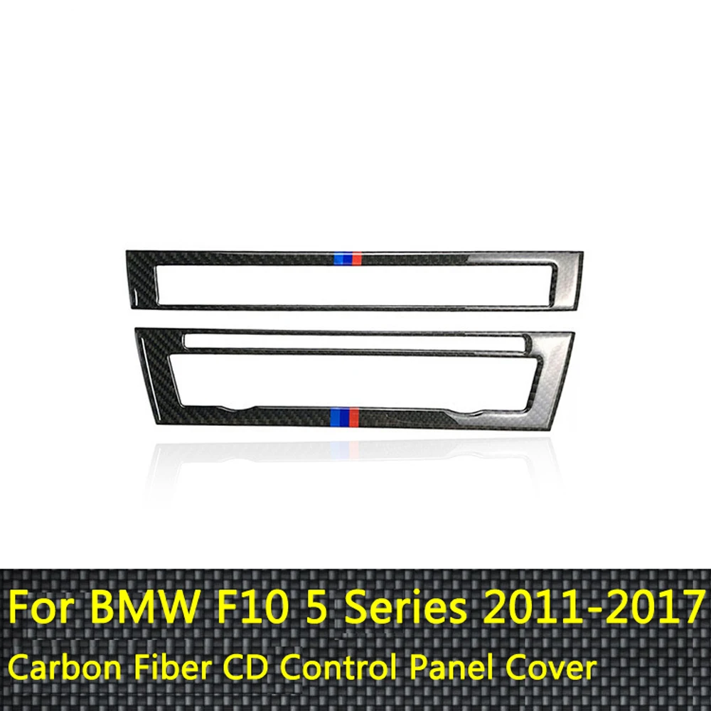 

For BMW F10 5 Series 2011-2017 Interior Trim Carbon Fiber Air Conditioning CD Control Panel Cover Trim Car Styling Accessories