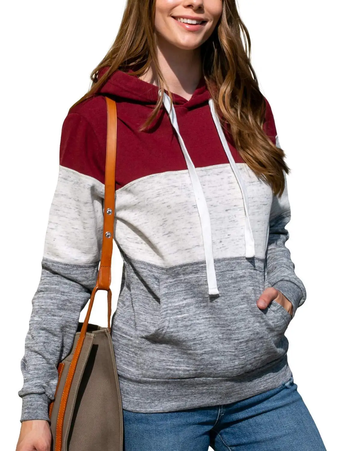 

Women Pullover Sweatshirts Jacket Autumn Coat Warm Hoody Female Patchwork Fleece Hooded