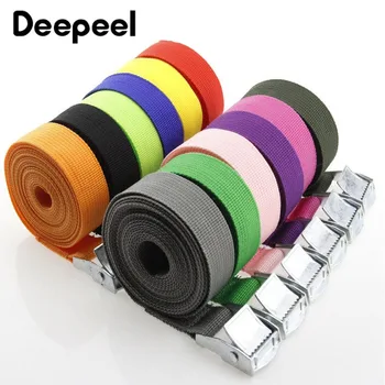 

Deepeel 2.5cm with Metal Buckle Strap Tie Strong Belt Luggage Bag Cargo Belts Waistband Buckles Snap Clip Lock DIY Fixing Straps