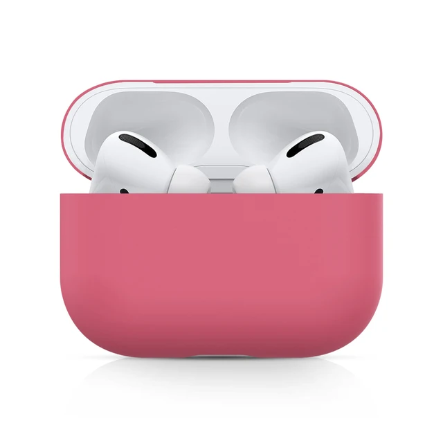 Silicone Case For Airpods Pro Case Wireless Bluetooth For Apple Airpods Pro Case Cover Earphone Case For Air Pods Pro 3 Fundas rose red