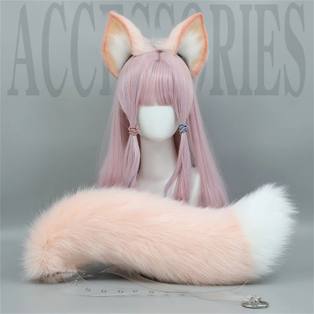 Hand-made Cosplay Props Beast Ears Headdress Cat Tail Anime Accessories Lolita Cute Fox Headband Sexy Foxtail Suit | Тематическая