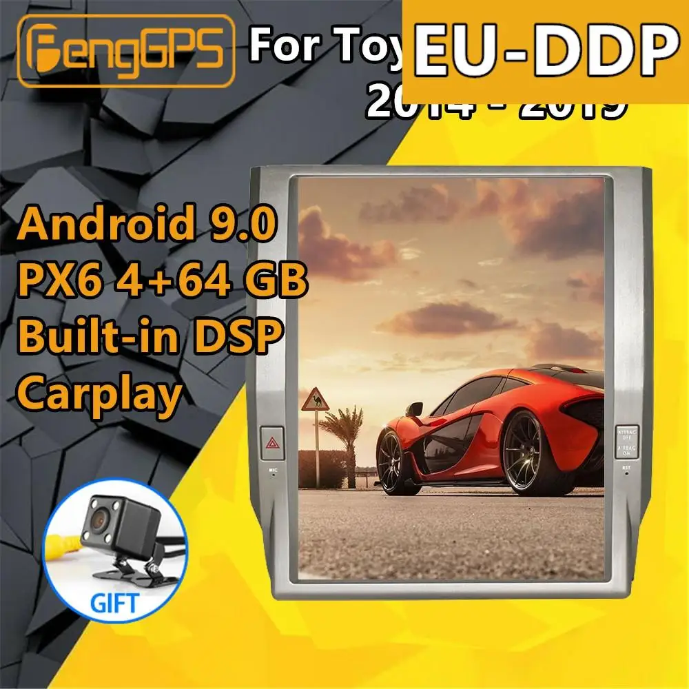 

Для Toyota Tundra 2014 - 2019 Автомобильный мультимедийный плеер Android Тесла стиль экран Аудио Радио Стерео PX6 Авторадио GPS головное устройство BT