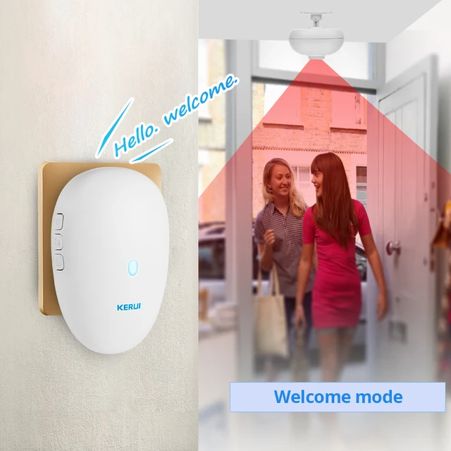KERUI Driveway Alarm Systems Smart Home Waterproof Motion Sensor Welcome Doorbell Car Garage Security Signal Device For House 4
