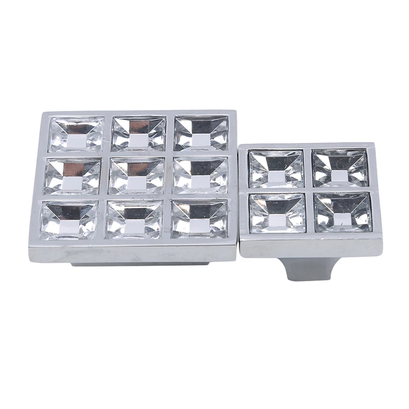 Супер Блестящие Хрустальные стеклянные ручки 3D Алмазная мебель раздвижные двери