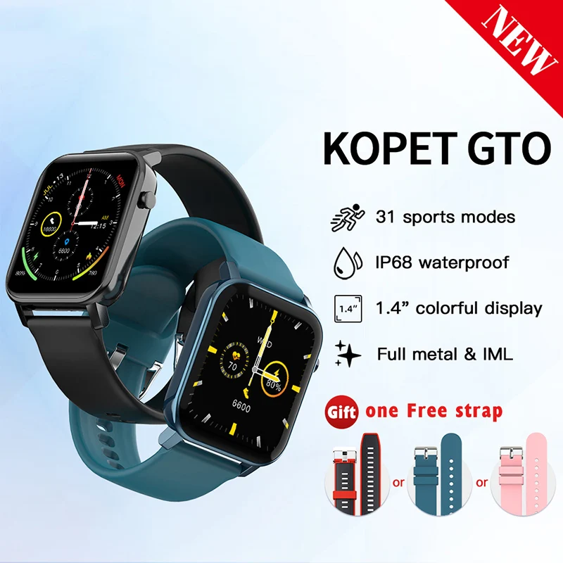 Водонепроницаемые Смарт часы KOSPET GTO IP68 1 4 дюймовый TFT экран монитор сердечного