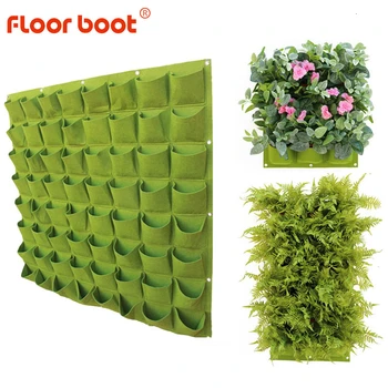 

Wall hanging planting bags 4/9/18/49/72 pockets green grow bag planter vertical garden vegetable living garden bag home supplies