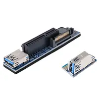 pci express riser card להוסיף 3.0 USB בכרטיס PCI Express מתאם לגיוס Extender PCIE Riser Card USB 3.0 PCIE SATA PCI E Riser PCI Express X1 כדי חריץ X4 (3)