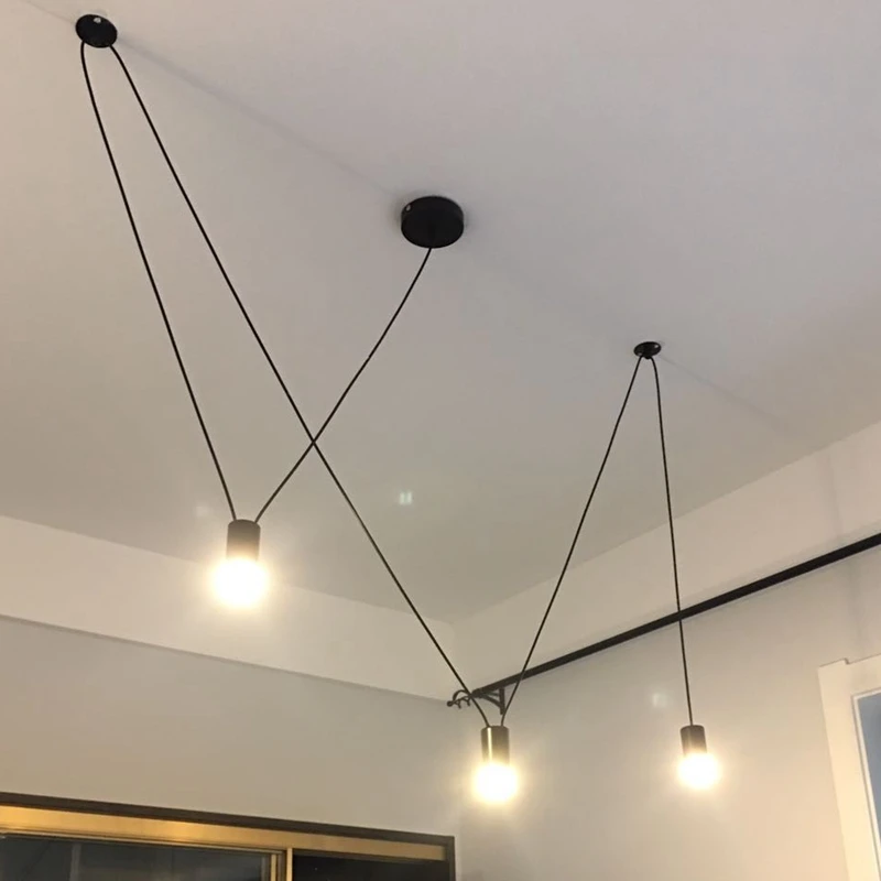 Cord Pendant Light Wire Lamps Simple DIY Hooks Hanging Lighting Fixtures for Dining Table Kitchen Island Loft Decoration | Освещение