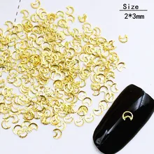 Популярные горячие продажи в японском стиле металлические полые маленькие лунообразные тусклые Лаки заклепки сплав полумесяц DIY роспись ногтей стикер для ногтей