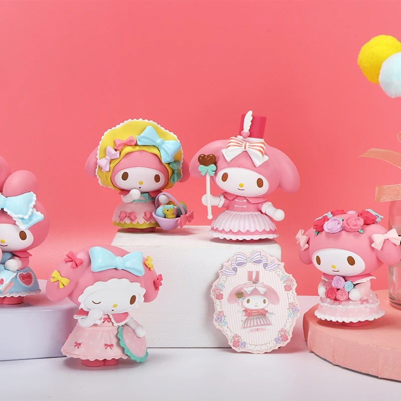 7 различных стилей Kawaii My Melody Tea вечерние Фигурки игрушки прекрасный ПВХ украшение