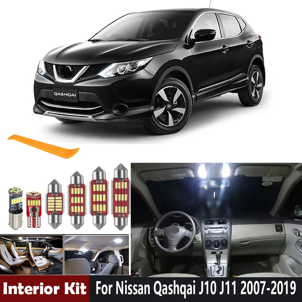 15 шт. Автомобильные светодиодные лампы для Nissan Qashqai J10 J11 2007 2018 2019 | Автомобили и