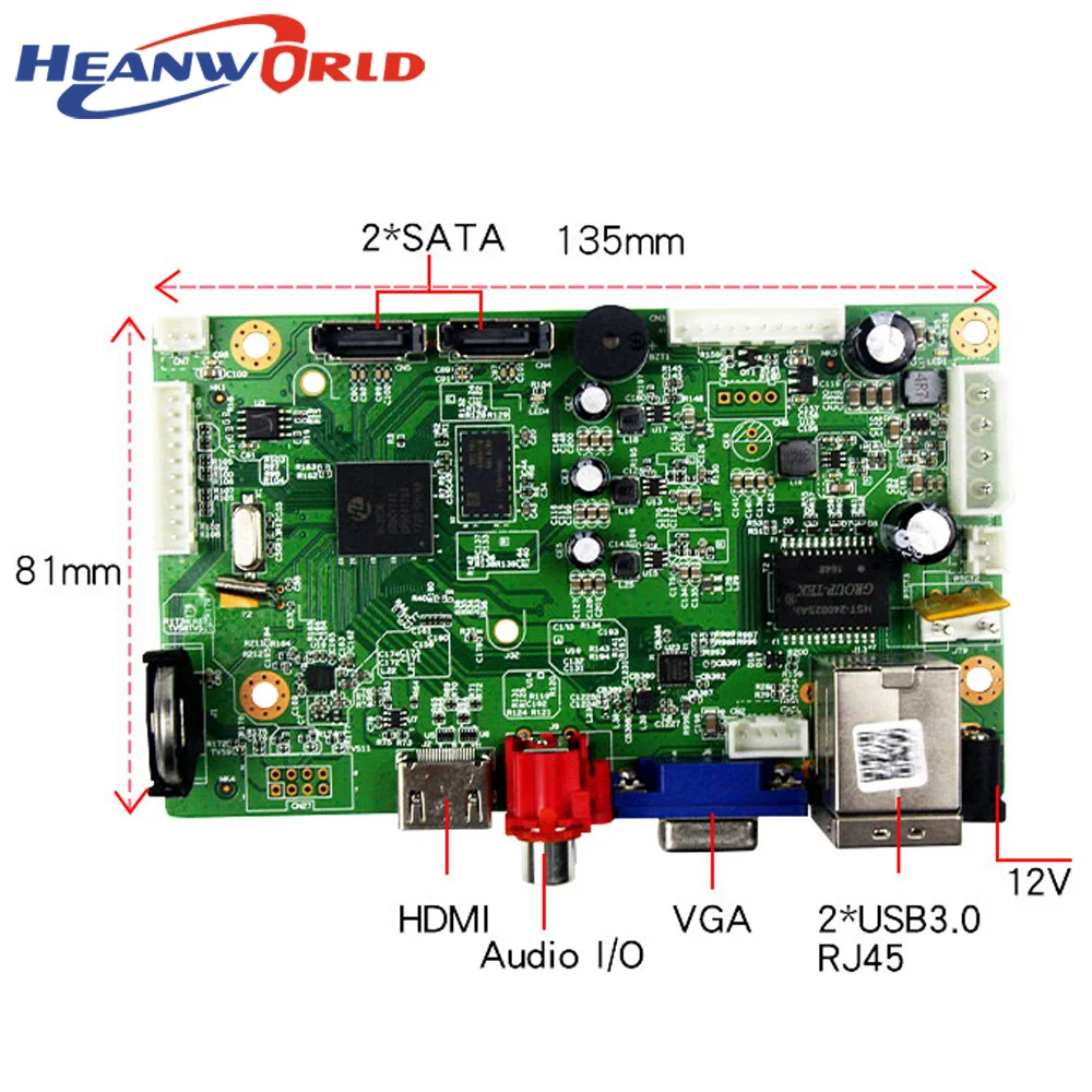8ch* 4 K/32ch* 5.0MP/32ch* 1080P H.265/H.264 NVR плата цифровой видеомагнитофон видеонаблюдения HI3536C 2 SATA порты аудио камера I/O