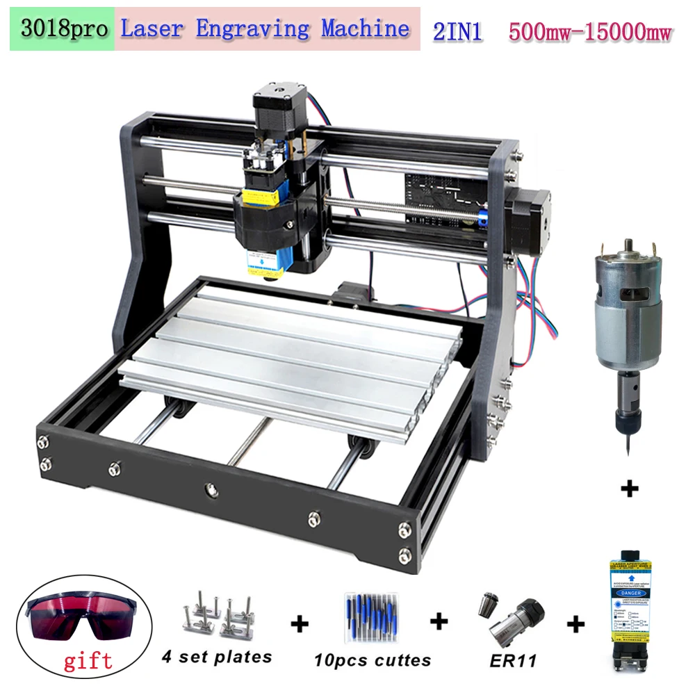 Laser-Engraving-Machine Laser Cutting Woodworking Cnc 3018 Milling 3-Axis DIY Pro Offline