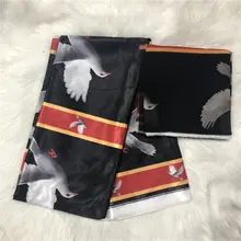 Имитация шелковой ткани ткань с цифровым печатным рисунком в нигерийском стиле Анкара ткань, Африканский Воск шаблон 4+ 2 ярдов шелковой атласной ткани LP30