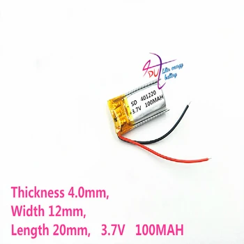 

A product factory direct 3.7V lithium polymer battery built-in rechargeable battery 401220 100mah 401221 Bluetooth Headset