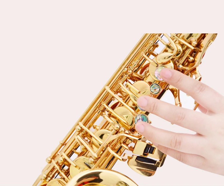 Золотой лак латунь альт Инструмент аксессуары Китай Sax Профессиональный Eb Саксофон альт