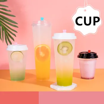 

50pcs 90 caliber disposable injection cup transparent thick plastic cups birthday party favor juice drink cup with lid