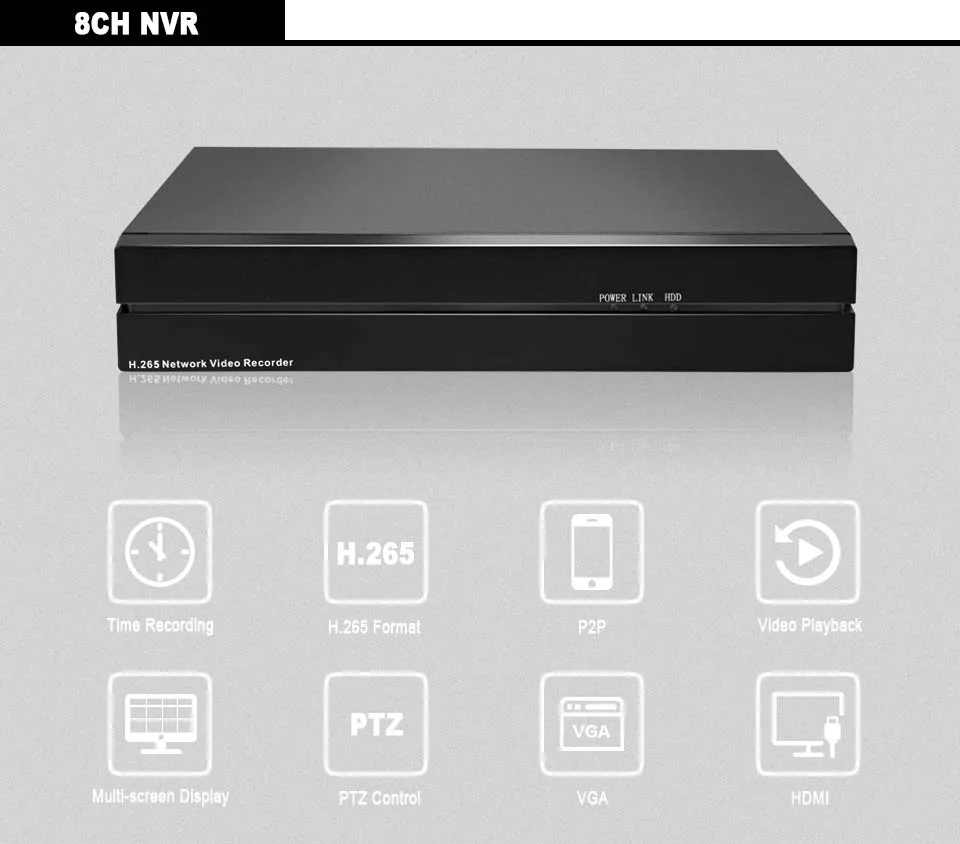 4CH/8CH 1080 P мини NVR Сетевой Видео Регистраторы H.264 P2P облако HDMI ONVIF камеры USB HDMI VGA