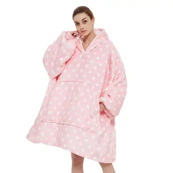 

NEW Oversized Sherpa Hoodie Sweatshirt Wearable Blankets For Adults Kids Women And Men