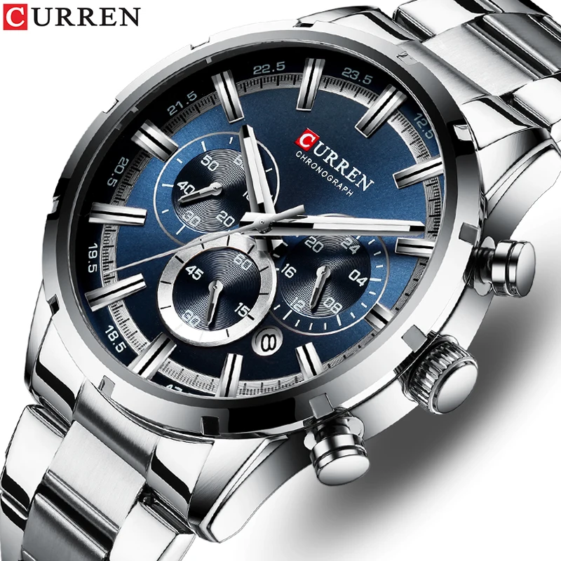 $20.99 Watches Curren Luxury Brand Business Quartz Watch Men Waterproof Chronograph Date Male Clock