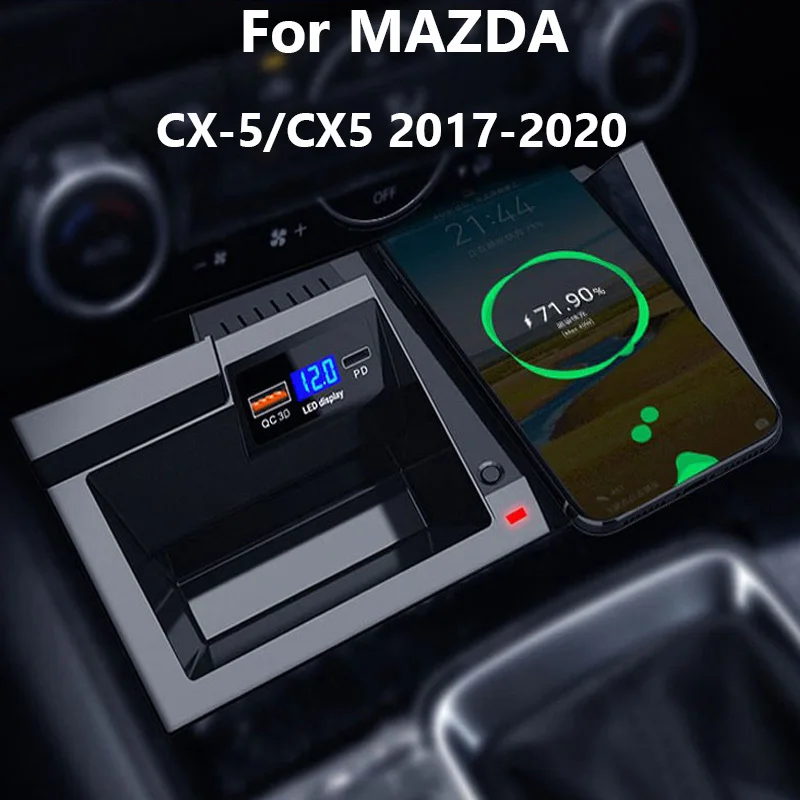 15ワットチー車のワイヤレス充電器マツダCX-5 CX5 2017 2018 2019 2020 2021急速充電器充電ケース電話ホルダーアクセサリー  AliExpress