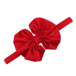 Charming Baby Bowknot Flower Headband - Elastic Newborn Hair Accessory (Red)