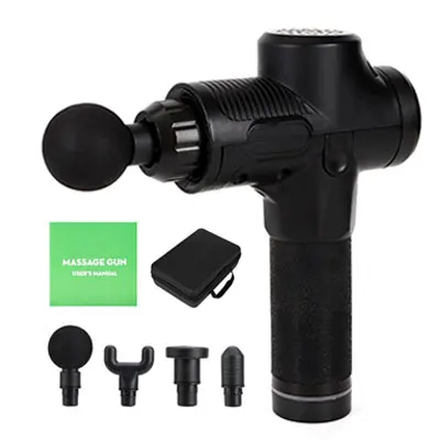 Electronic Massage Gun Professional Muscle Massage Gun Exercising Muscle Pain Relief Low Noise Body Shaping - Цвет: black