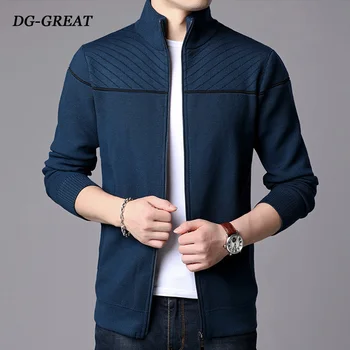 

New Autumn Winter Sweater 2019 Cardigan Men Loose Young Fashion Casual Turtleneck Small Cardigan Sweater High Quality Men's Wear