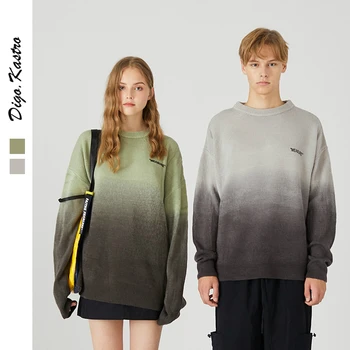

2019 INS Hot Gradient sweater Men's / Women's Loose Trends Original Sweaters Autumn Campus Style Couples Knitwear