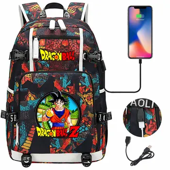 

Anime Dragon Ball Sun Goku Backpack Girl Boy School Bag Laptop Bag Waterproof Multifunction USB Charging Travel Backpack Mochila