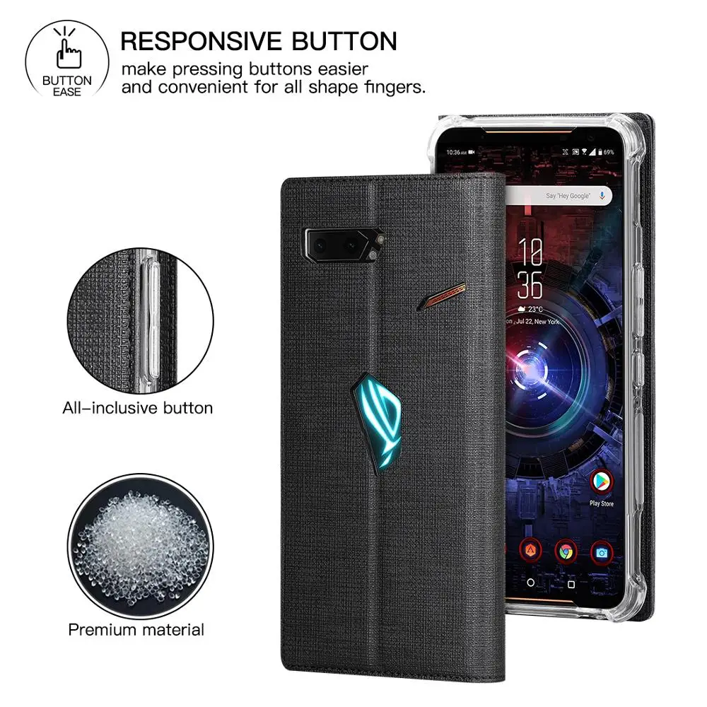 Старинная ткань, откидная крышка для Asus ROG 2, кошелек, карточка, подставка для книг, чехол с подставкой для Asus ROG 2