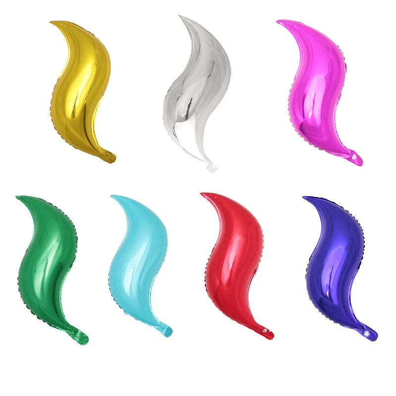 

50pcs 18 24inch S Shaped Foil Balloons Curver Flower Inflatable Air Globos Birthday Party Wedding Decoration Supplies Kids Toys