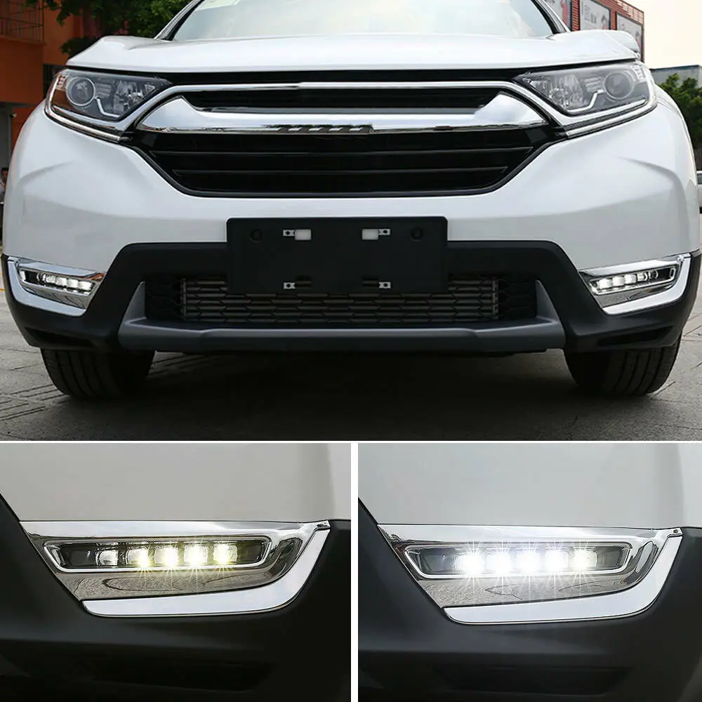 BBQ@ FUKA для Honda CRV, четырехколесный автомобильный передний противотуманный светильник, накладка на лампу, хромированный ABS автомобильный стильный внешний защитный чехол