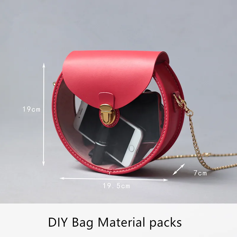 

Simple self-sewn leather bag material package BDQ195 diagonal cross crystal bag DIY bag material package